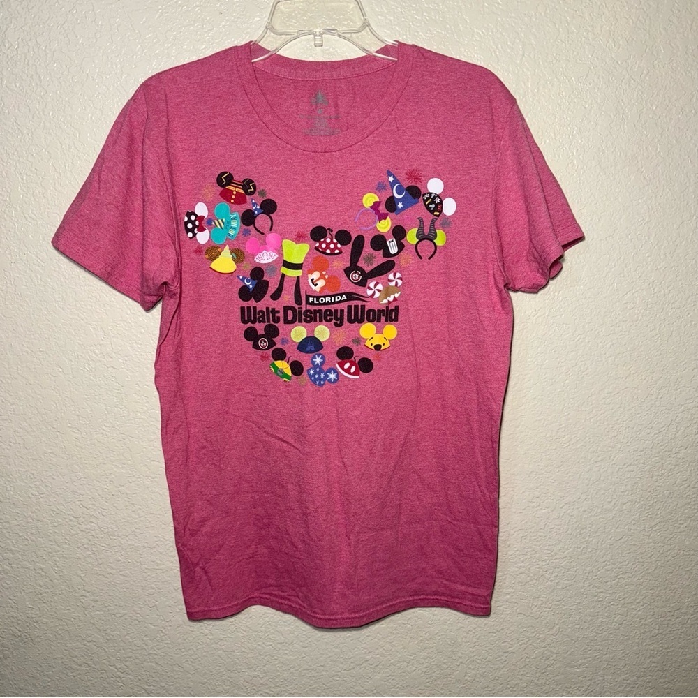 Disney Mickey Mouse Graphic T-Shirt Women’s M Pink Walt Disney World Tee